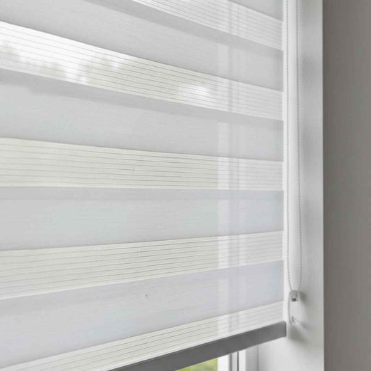 Store Zebra Uni Blanc Cassé ZL-09 Sur Mesure