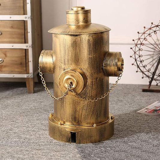 Poubelle Style Industriel rétro, de Bouche d'incendie en Fer, Salon créatif Maison Bar Cuisine Salle de Bain avec Ornements de Couvercle