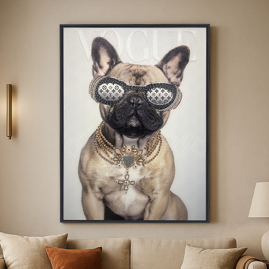 Tableau Le Bulldog Fashionista: Élégance Canine