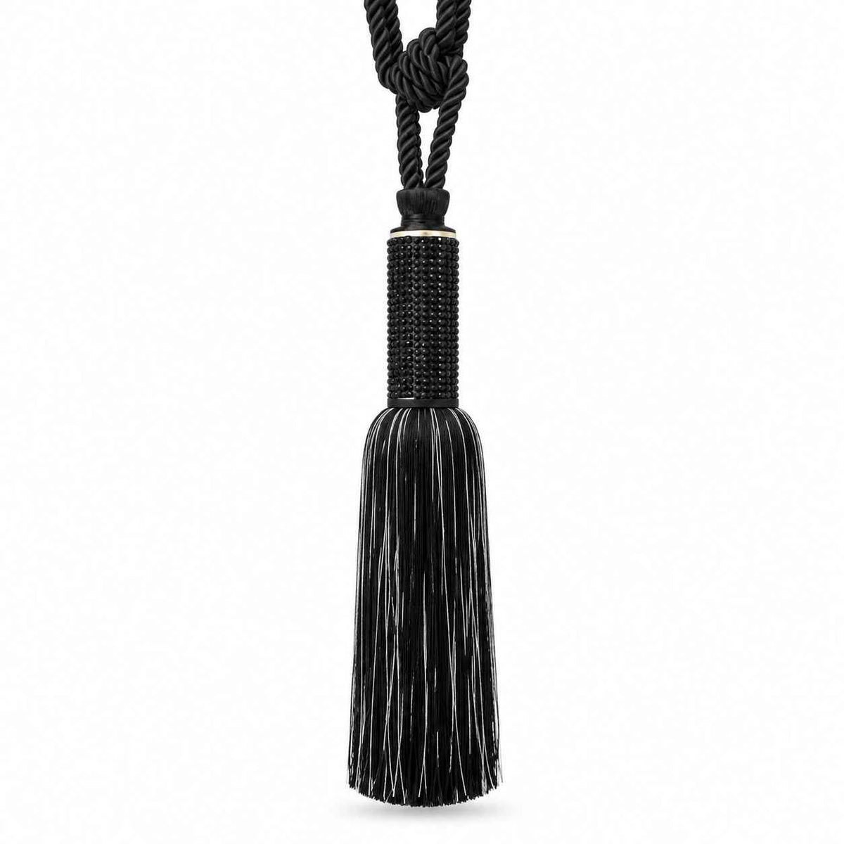 Embrasse Tête Strass Assortie - Noir