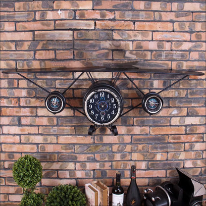 Etagère murale avec horloge forme avion Décoration Américaine Vintage bar  garage café coffeshop  fast food vintage Idée Cadeau Tunisie