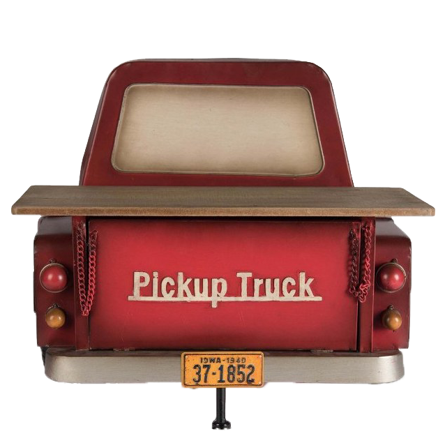 Étagère Murale Camion Pickup Vintage Rouge - Décoration Rétro