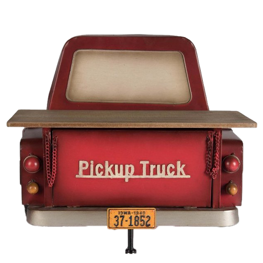 Étagère Murale Camion Pickup Vintage Rouge - Décoration Rétro