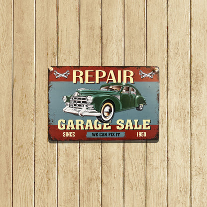 Plaque Métallique carre repair garage sale Décoration Murale Américaine Vintage bar  garage café coffeshop vintage Idée Cadeau Tunisie