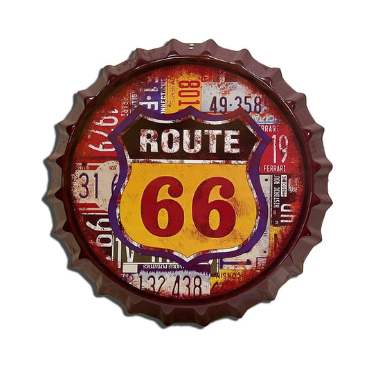 Plaque Publicitaire Métallique marque Coca Colabeer coffee route 66 Décoration Idée Cadeau industrielle vintage bar restaurant cave shop