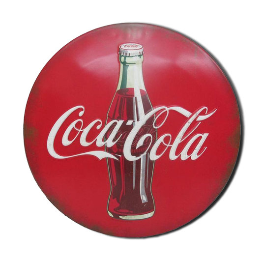 Plaque Publicitaire Métallique Bombé marque Coca Cola Décoration Idée Cadeau