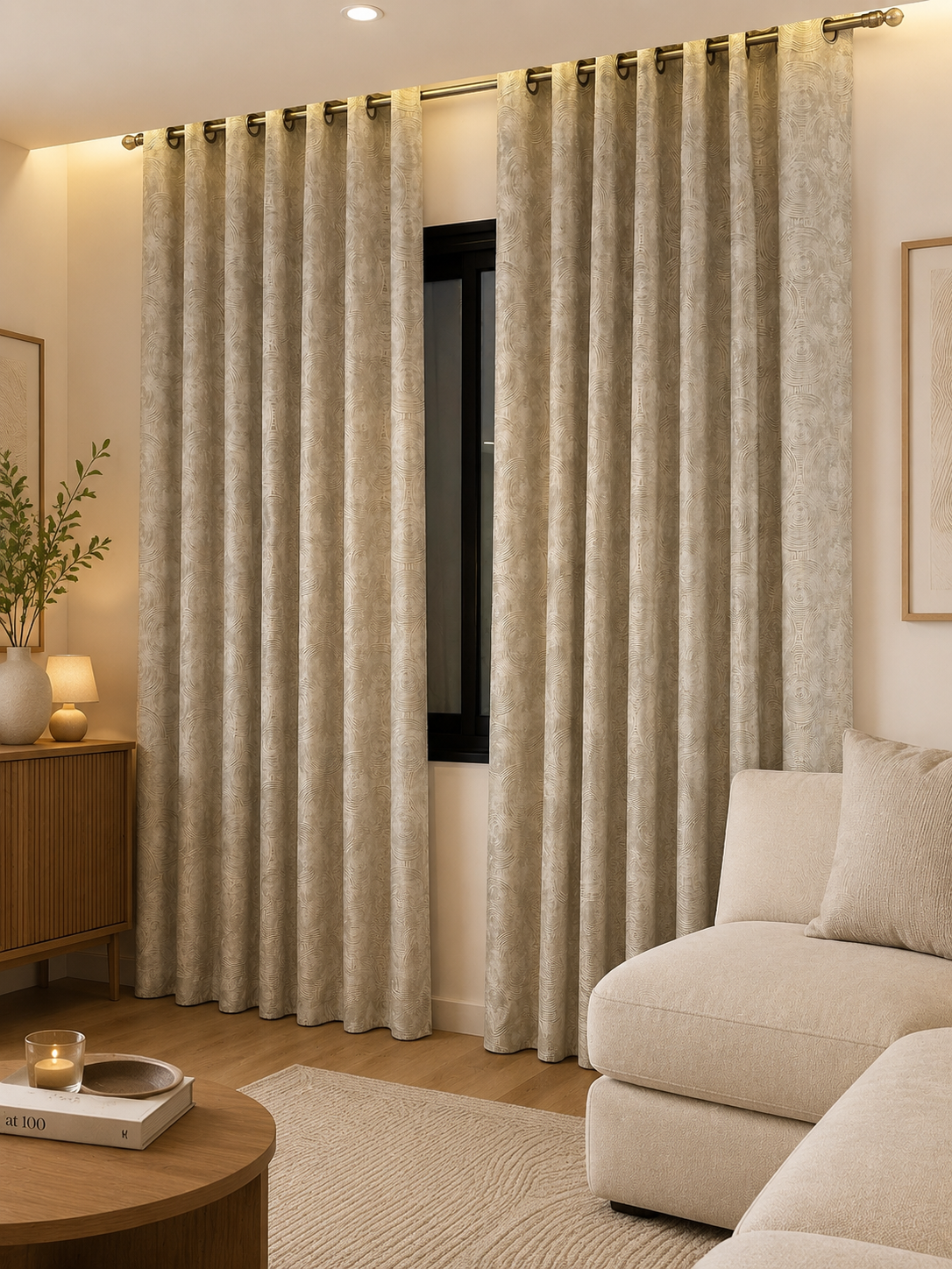 rideau installation facile finition anneau bronze couleur ecru meilleur rapport qualité prix