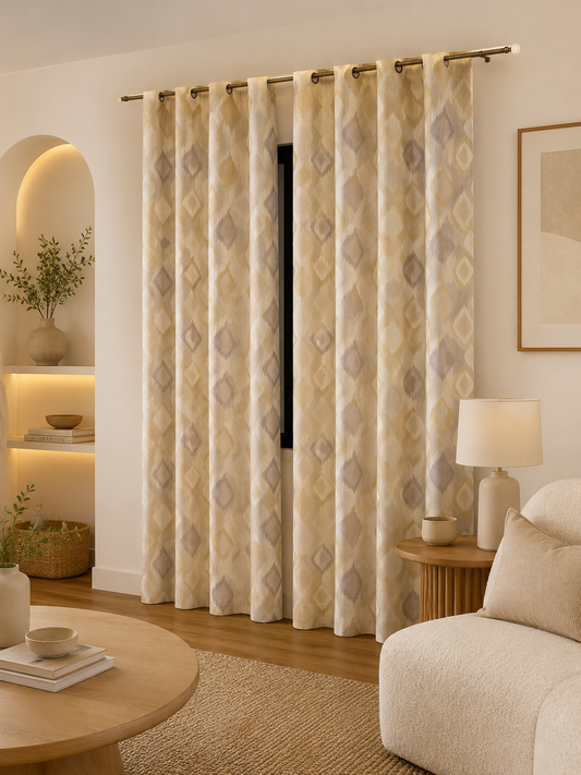 rideau tamisant tafta finition anneau bronze rendu décoratif moderne